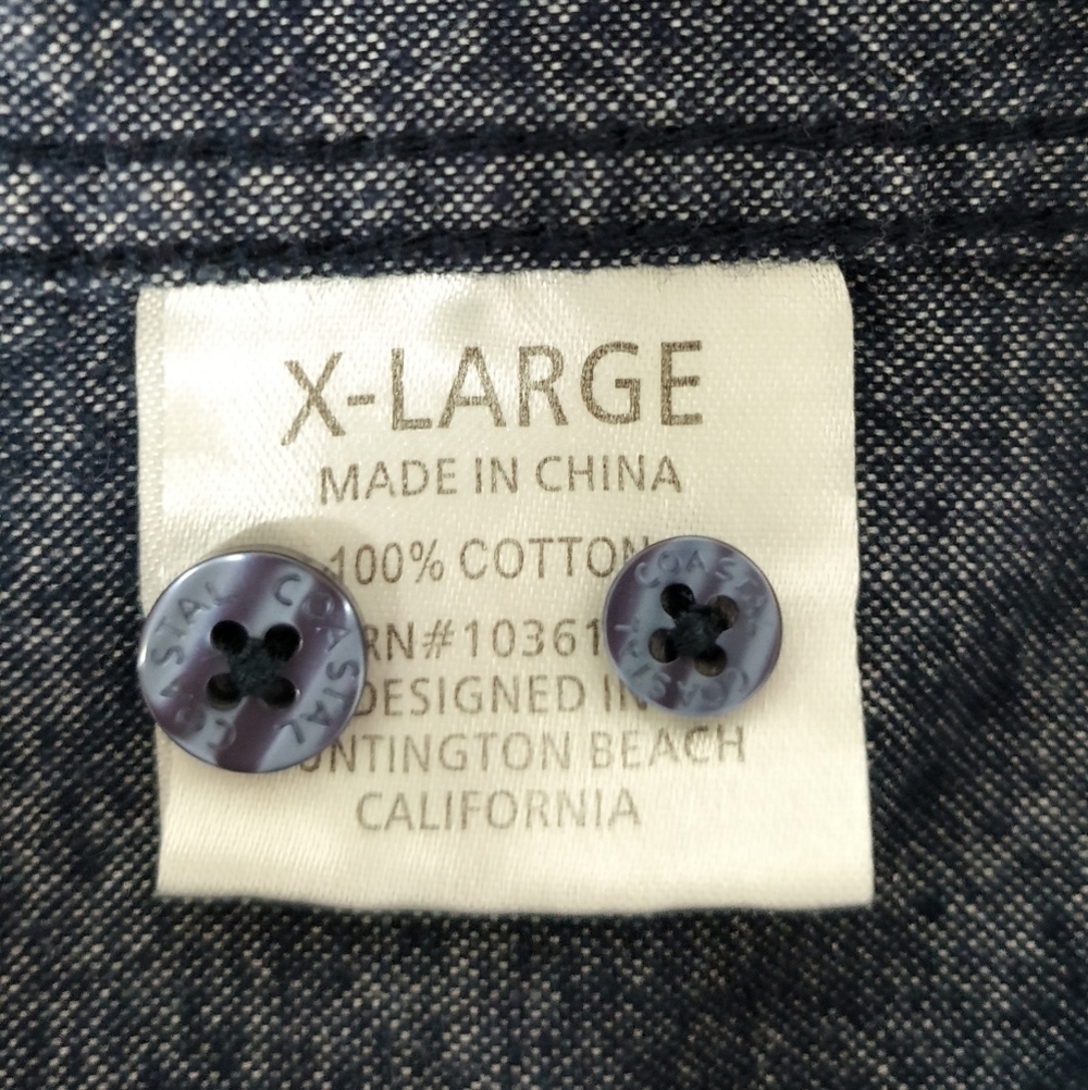 [5x$20] Men's Blue Denim Shirt / Size XL - Picture 4 of 7